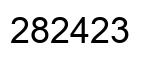 Number 282423 black image