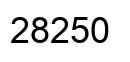 Número 28250 imagen negro