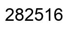 Number 282516 black image