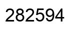 Number 282594 black image