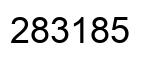 Number 283185 black image