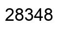 Número 28348 imagen negro
