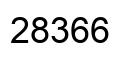 Number 28366 black image