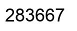 Number 283667 black image