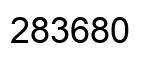 Number 283680 black image