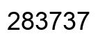 Number 283737 black image