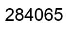 Number 284065 black image