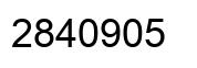 Number 2840905 black image
