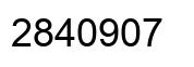 Number 2840907 black image