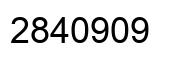 Number 2840909 black image