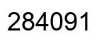 Number 284091 black image