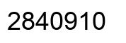 Number 2840910 black image