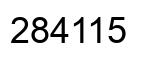 Number 284115 black image