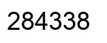 Number 284338 black image