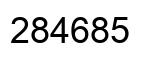 Number 284685 black image