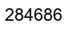 Number 284686 black image