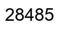 Number 28485 black image