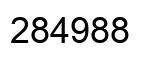 Number 284988 black image