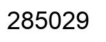 Number 285029 black image