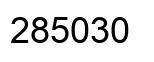Number 285030 black image