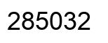 Number 285032 black image
