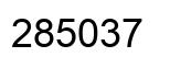 Number 285037 black image