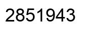 Número 2851943 imagen negro