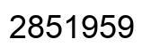 Number 2851959 black image