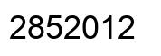 Número 2852012 imagen negro