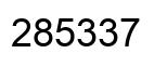 Number 285337 black image
