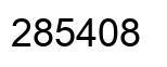 Number 285408 black image