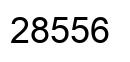 Number 28556 black image