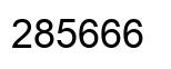 Number 285666 black image