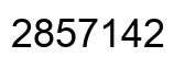 Number 2857142 black image