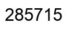 Number 285715 black image