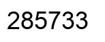 Número 285733 imagen negro