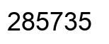 Número 285735 imagen negro