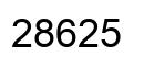 Number 28625 black image