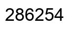 Number 286254 black image