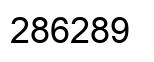 Number 286289 black image