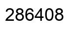 Number 286408 black image