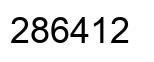 Number 286412 black image