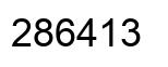 Number 286413 black image