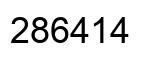 Number 286414 black image