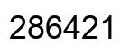 Number 286421 black image