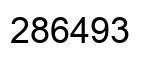 Number 286493 black image