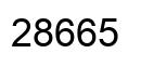 Number 28665 black image