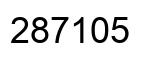 Number 287105 black image