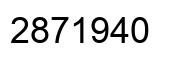 Number 2871940 black image