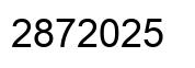 Number 2872025 black image